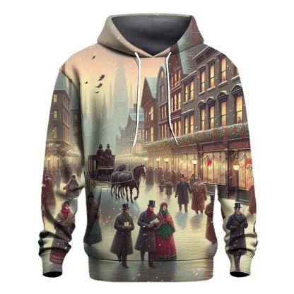 Victorian Christmas Street Scene Hoodie