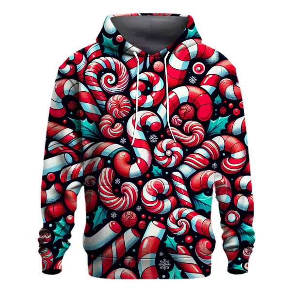 Festive Candy Cane Delight Hoodie