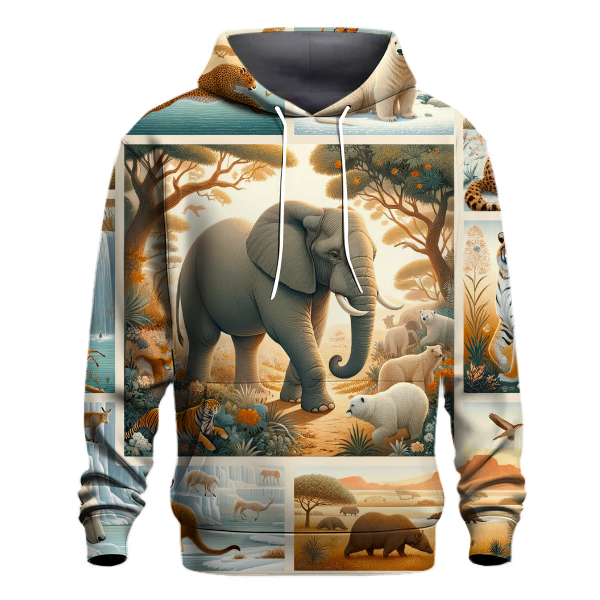 Charming Wildlife Illustrations Hoodie