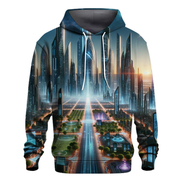 Futuristic Cityscape Hoodie