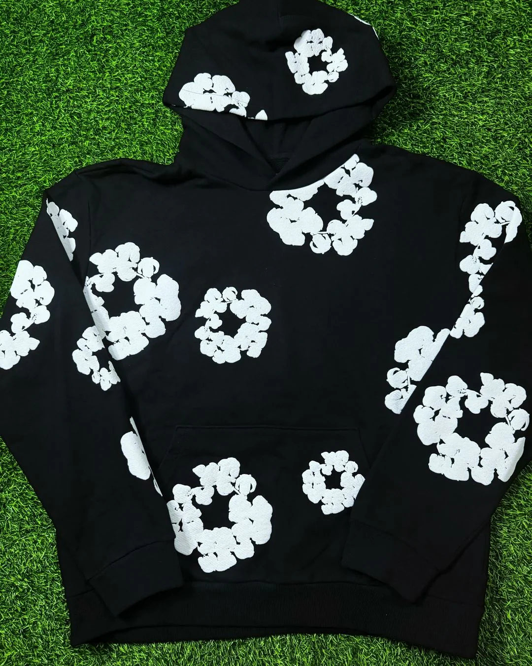 Floral Pattern Graphic Printed Hoodie