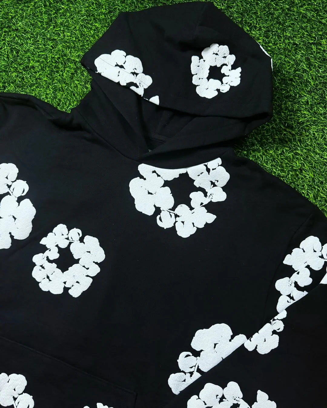 Floral Pattern Graphic Printed Hoodie