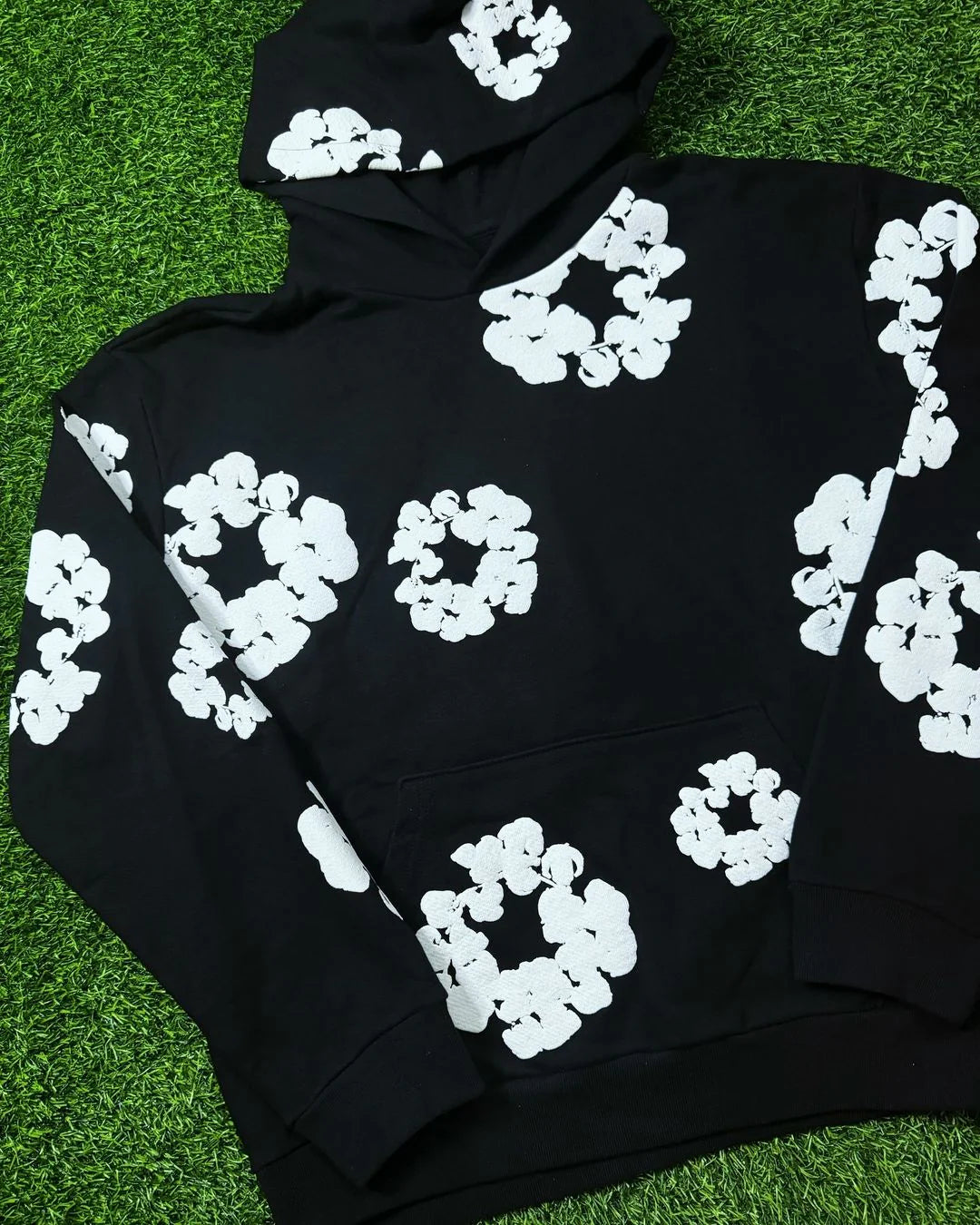 Floral Pattern Graphic Printed Hoodie