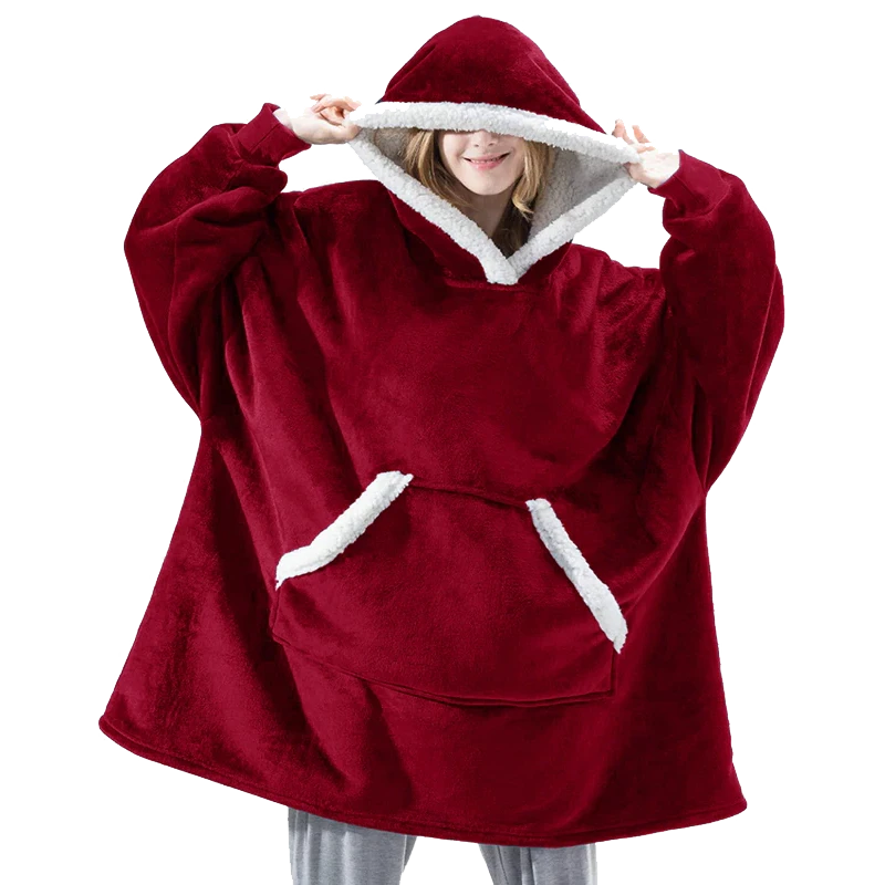 Cool and Comfy Fleece Blanket Hoodie