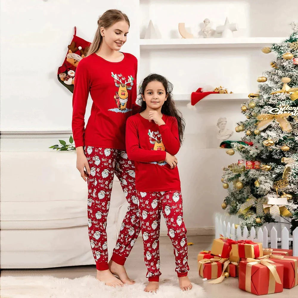 Reindeer And Santa Christmas Family Matching Set