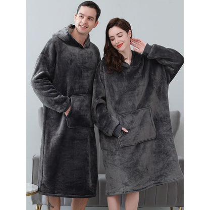 Oversized Warm Fleece Long Hoodies
