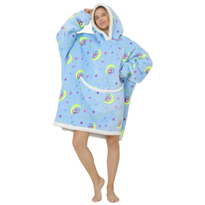 The Colorful And Charming Cartoon Oversized Blanket Hoodie Little Unicorn