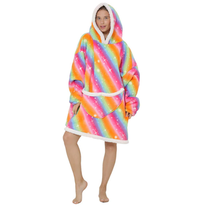 Multicolor Blanket Hoodie