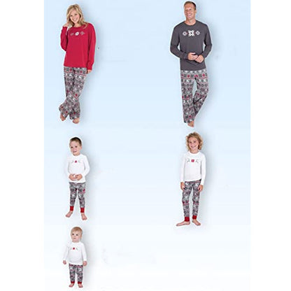 Christmas Round Collar Nordic Print Pajamas