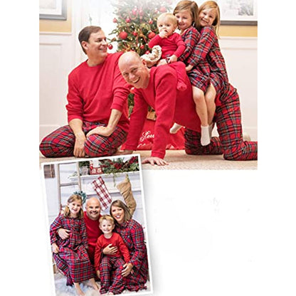 Christmas Plaid Pattern Family Sets