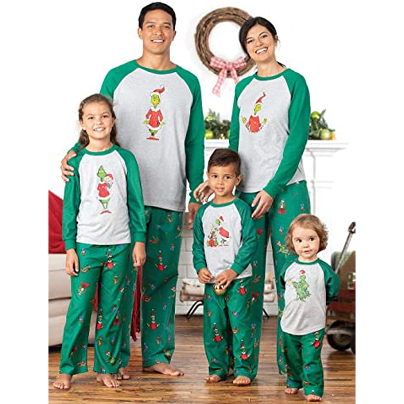 Classic Grinch Print Matching Family Sets