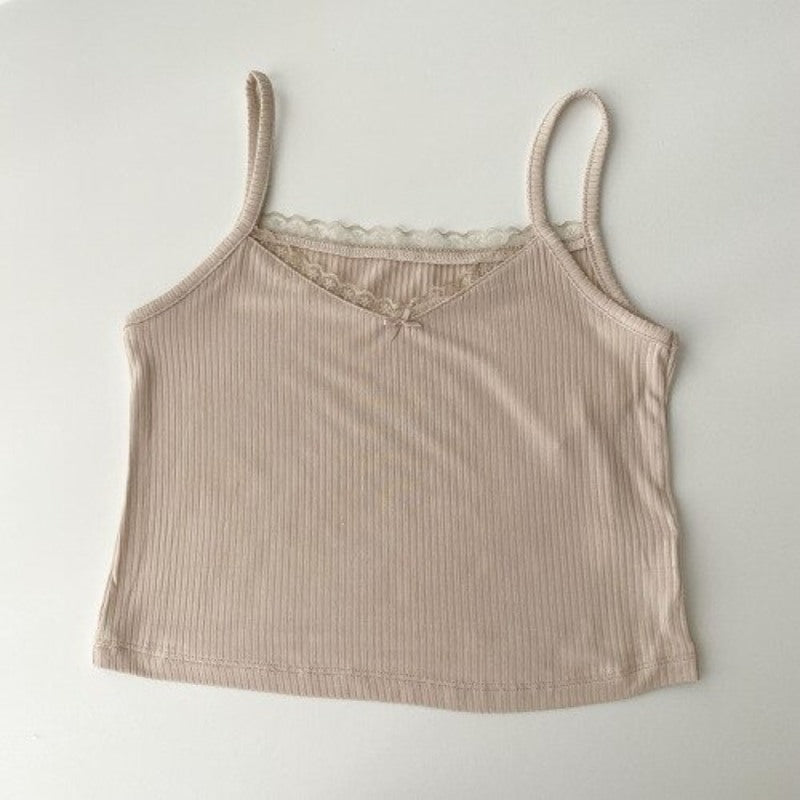 Vintage Camisole Short Tops For Women