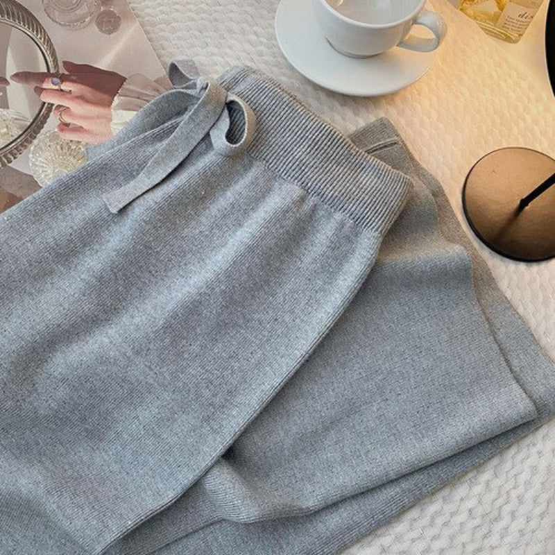 Warm Straight Knitted Pants