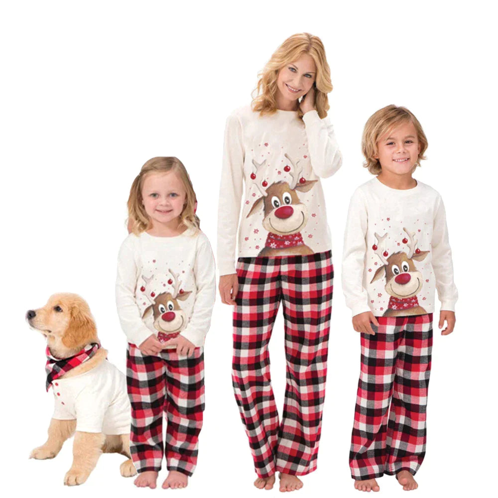 Christmas Deer Print Family Matching Pajamas Set