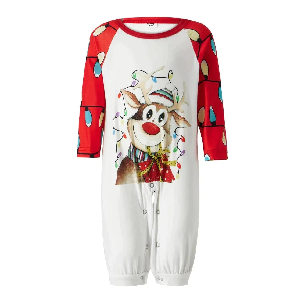 Christmas Festive Lights Family Pajama Set Babies