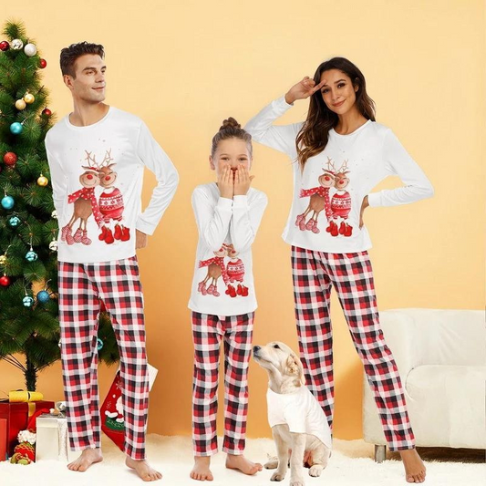 Couple Deer Christmas Family Matching Pajamas