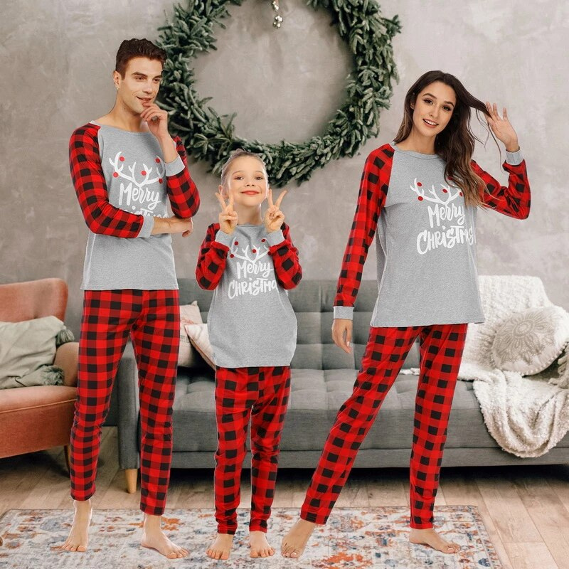 Stylish Merry Christmas Deer Family Matching Set