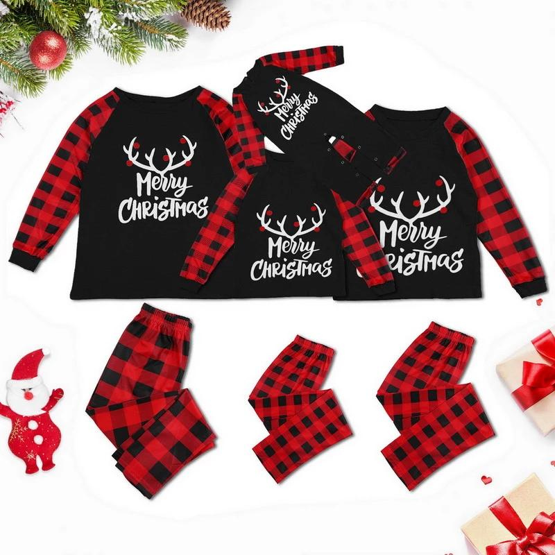 Stylish Merry Christmas Deer Family Matching Set