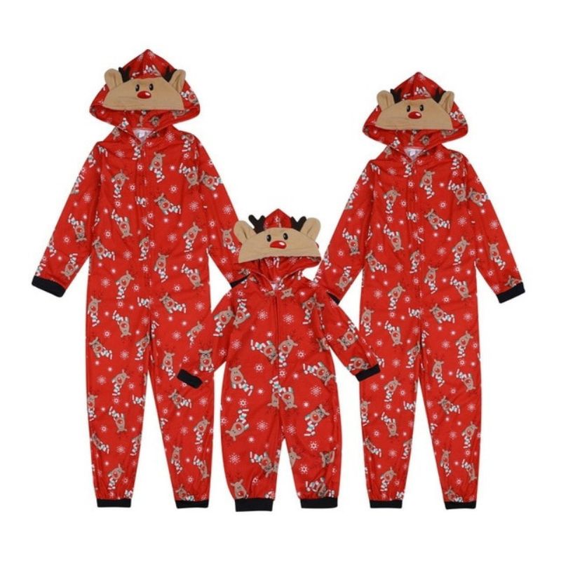 Christmas Festive Jumpsuit Pajama Set