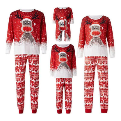 Christmas Deer Print Pajamas Sets