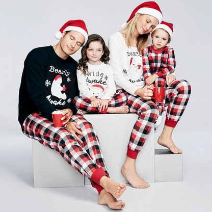 Bearly Plaid Christmas Pajama Set