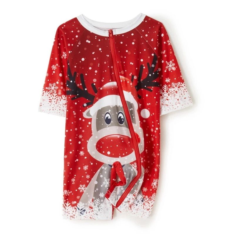 Christmas Deer Print Pajamas Sets