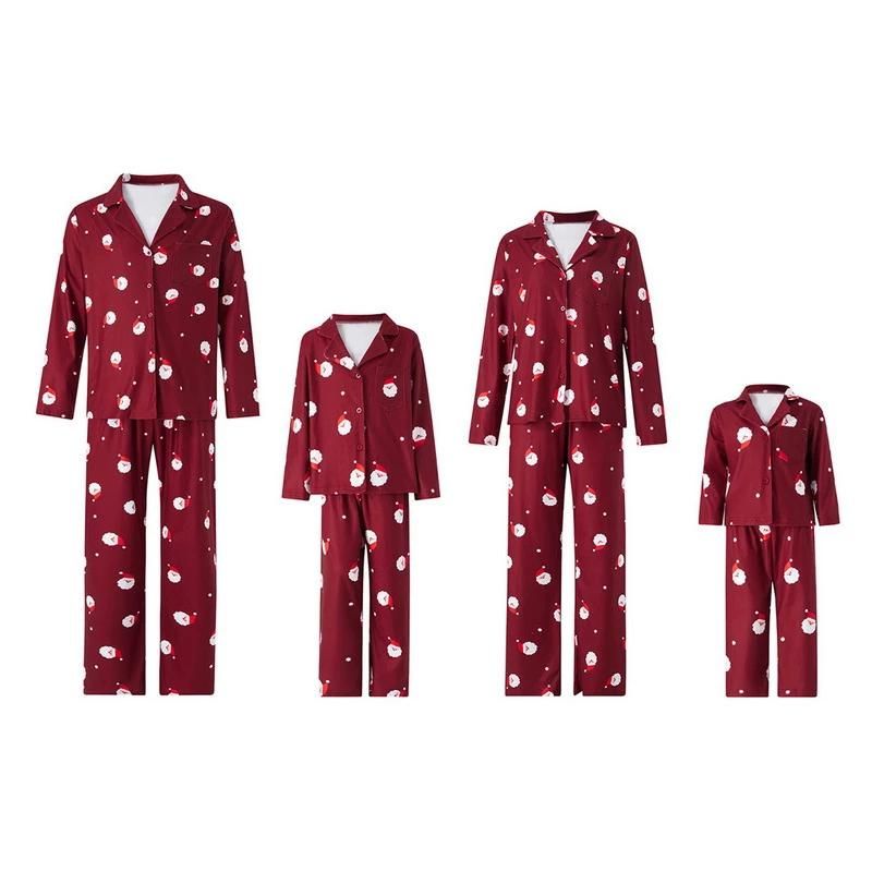 Festive Santa Claus Print Pajama Set Babies