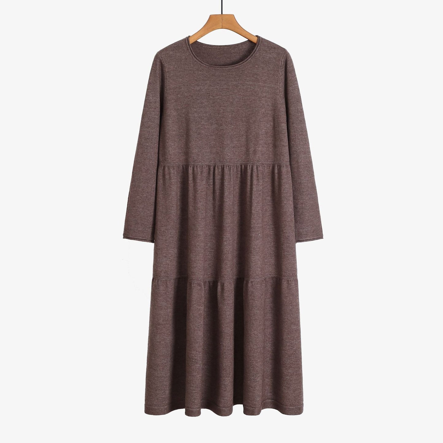 O-Neck Long Knitted Straight Oversized Sweater Dress