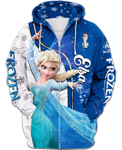 Elsa Of Arendelle Zip Up Hoodie