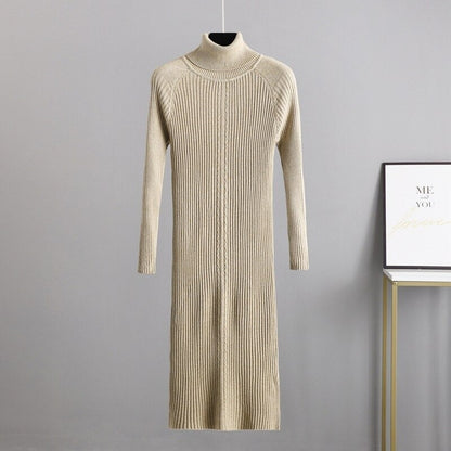 Elegant Slim Knitted Sweater Dress For Women