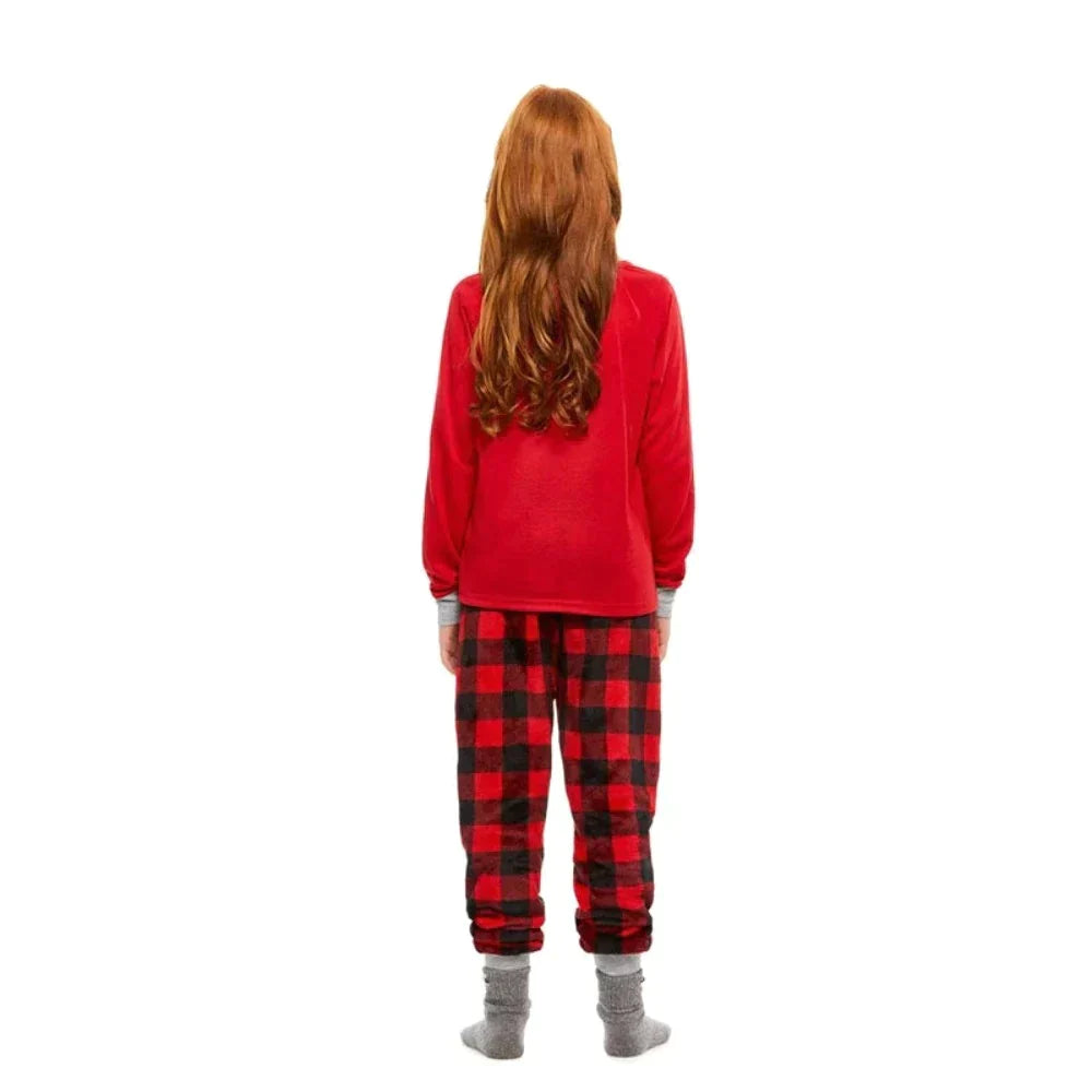 Festive Santa Christmas Deer Pajama Set