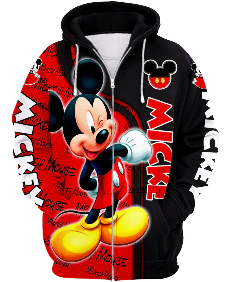 Mickey Mouse Zip Up Hoodie 6XL