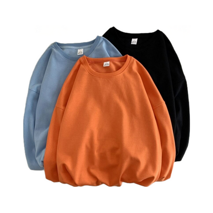 Women's Solid Color Loose Fit Sweatshirt