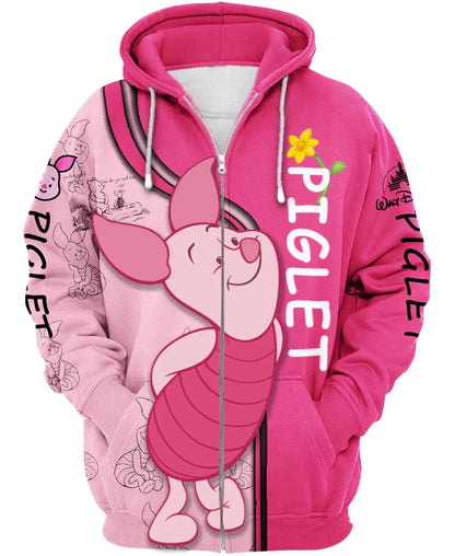 Piglet Zip Up Hoodie 6XL