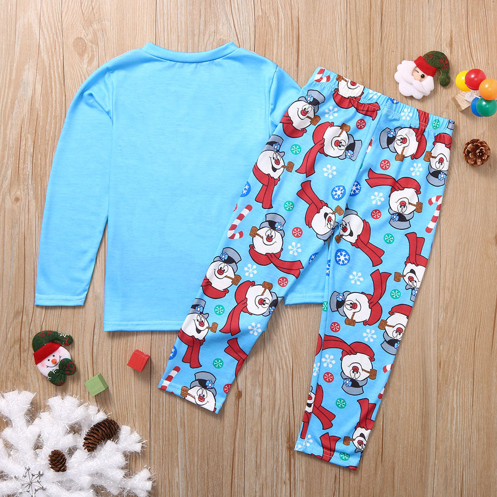 Festive Snowman Christmas Matching Family Pajamas