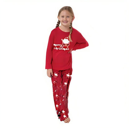 Merry Santa Print Pattern Pajama Set