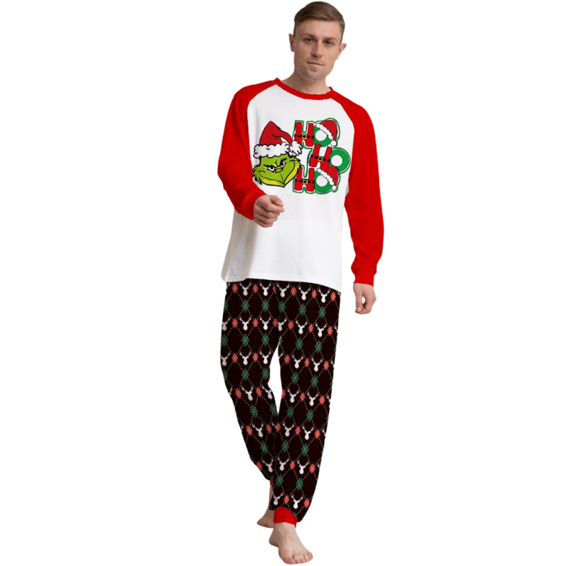 Christmas Grinch Print Family Pajama
