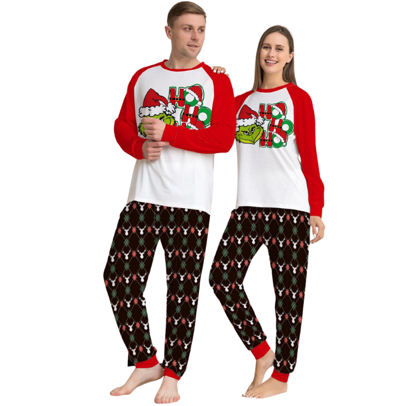 Christmas Grinch Print Family Pajama