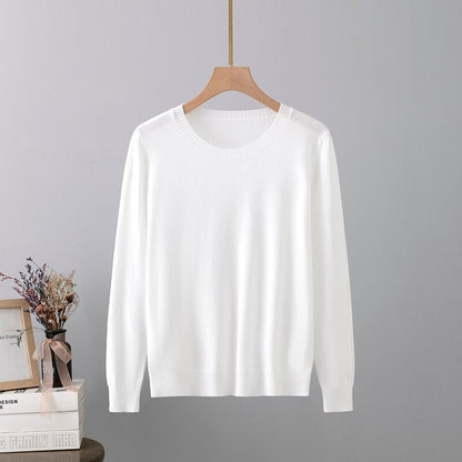 Warm Base Cashmere O-Neck Long-Sleeved Pullover