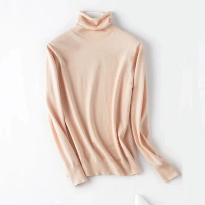 Soft Cashmere Slim-Fit Turtleneck Pullovers For Women