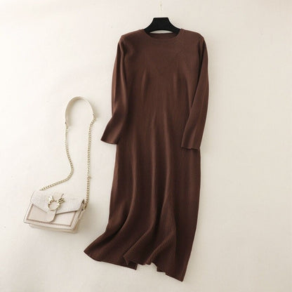 Elegant Knitted Warm Soft Long Sweater Dress