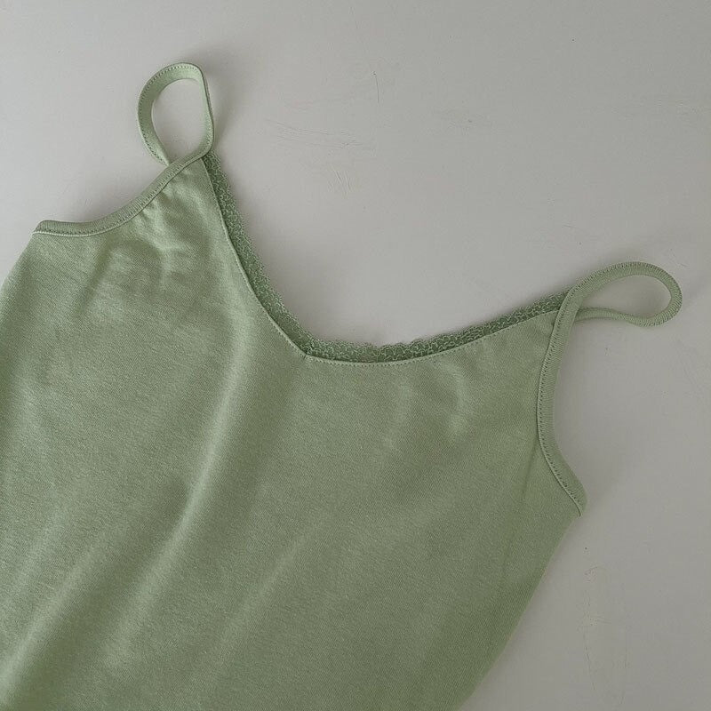 Vintage Camisole Short Tops For Women