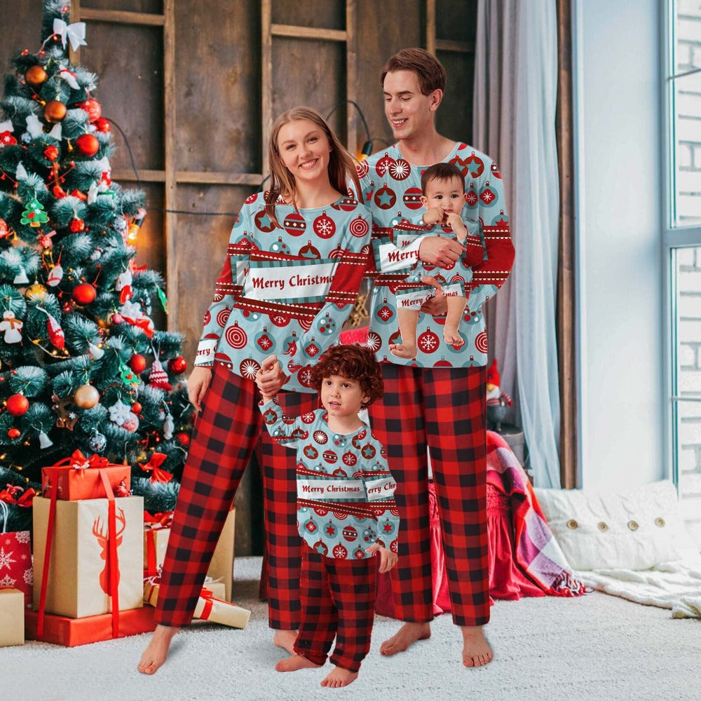Merry Christmas Print Family Pajama Set