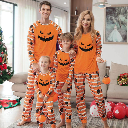 Printed Scary Pumpkin Family Matching Set