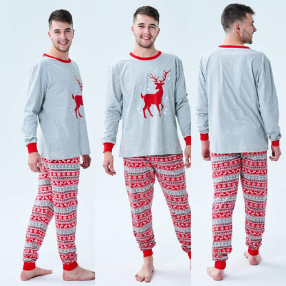 Festive Reindeer Romper Matching Pajamas Family Set