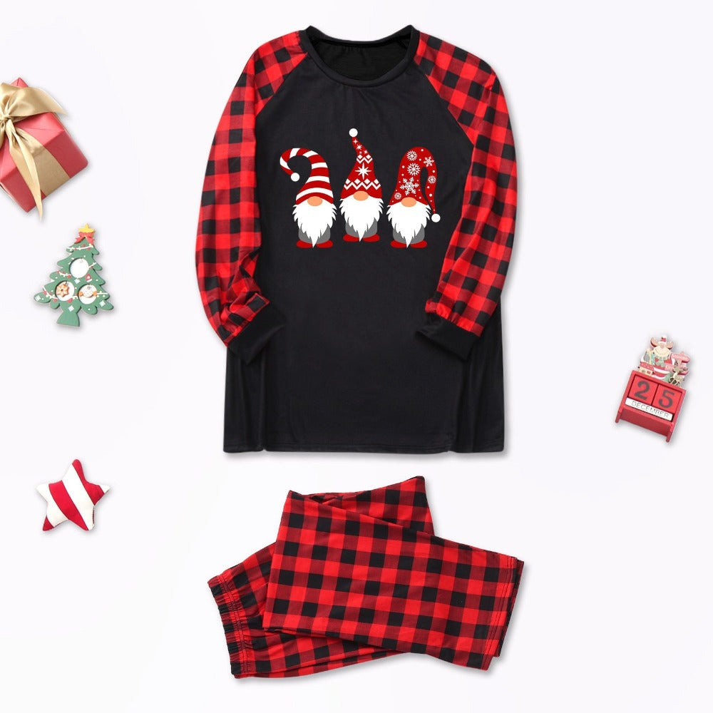 Santa Ho Ho Trio Design Family Pajama Set