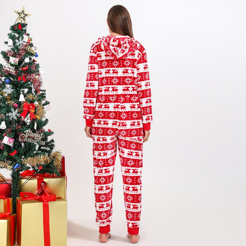 Family Pajama Jumpsuit With Christmas Theme