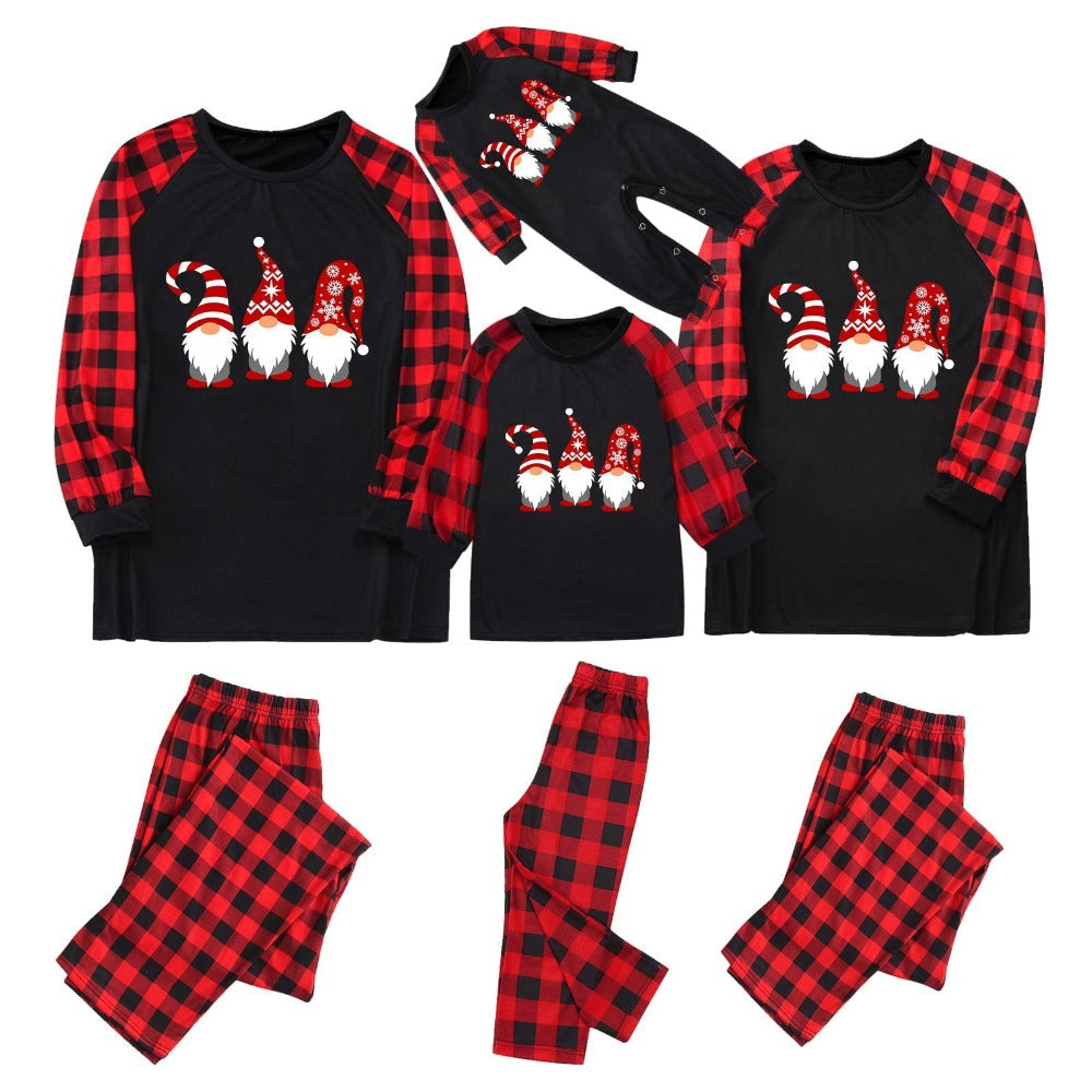Santa Ho Ho Trio Design Family Pajama Set