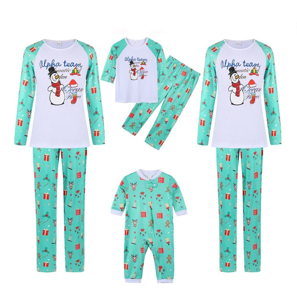 Christmas Alpha Team Print Pajama Set Baby