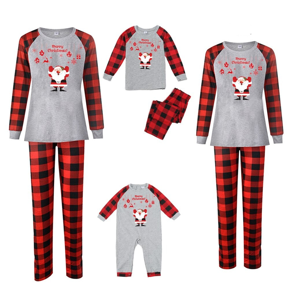 Happy Santa Print Family Matching Pajama Baby